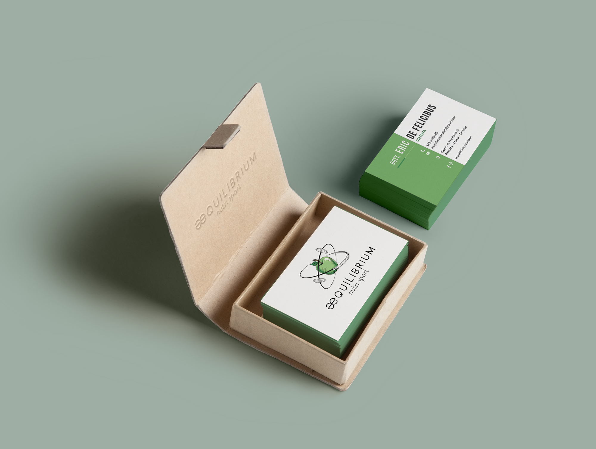 albedo brand identity aequilibrium nutrisport biglietto da visita