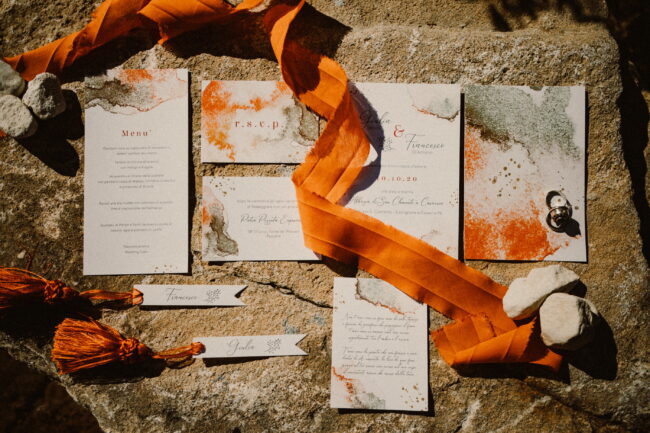 partecipazione di matrimonio terra
