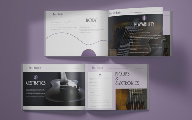 albedo realizzazione brand-identity moffa guitars brochure