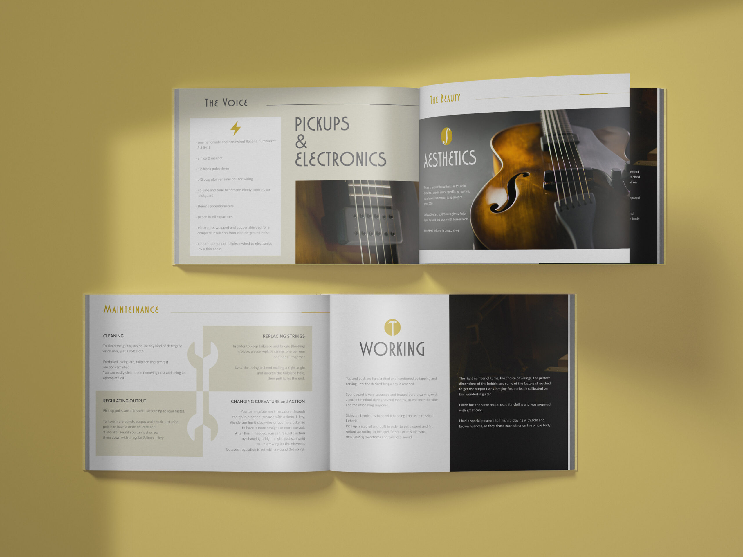 albedo realizzazione brand-identity moffa guitars brochure