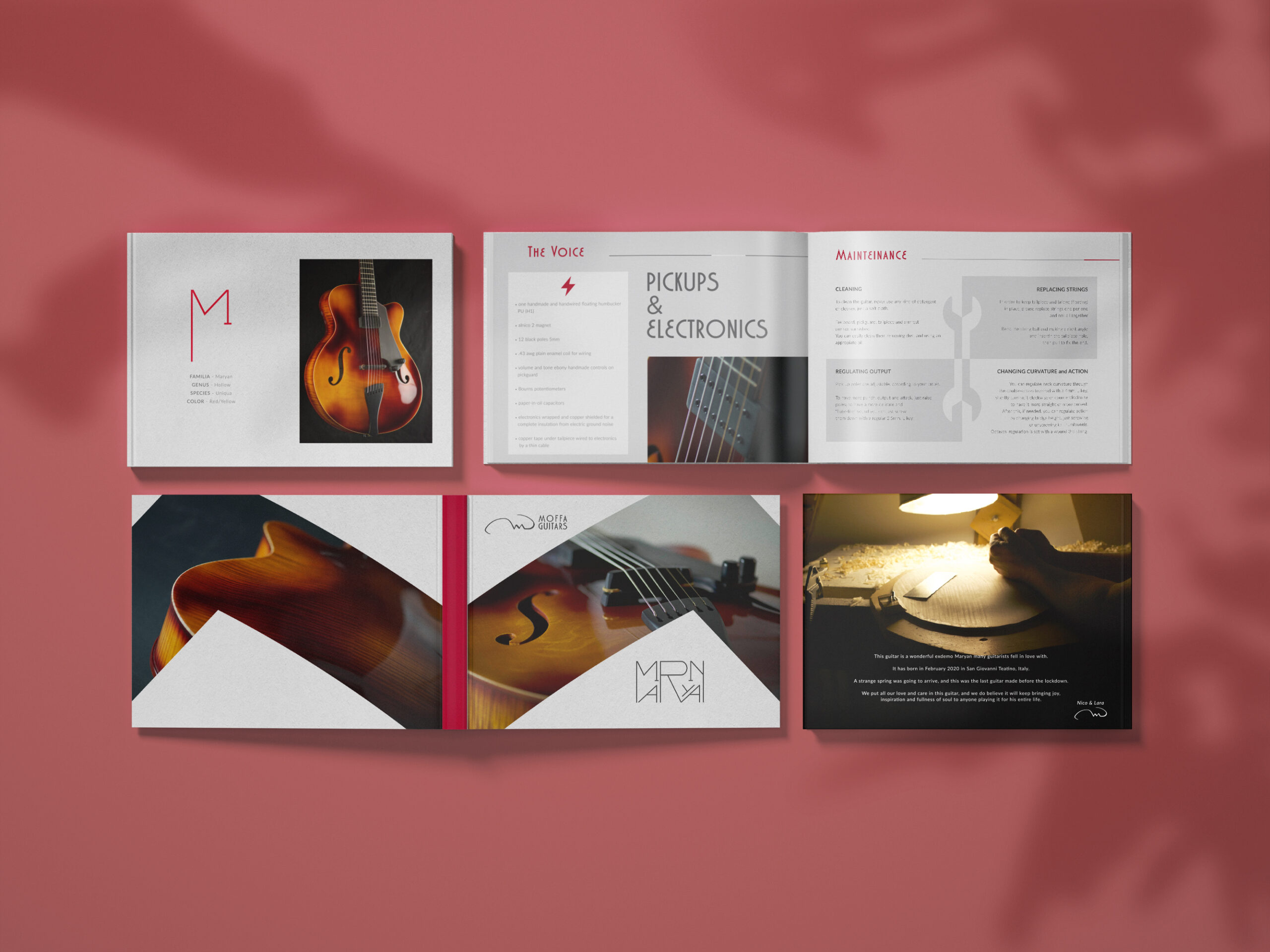 albedo realizzazione brand-identity moffa guitars brochure