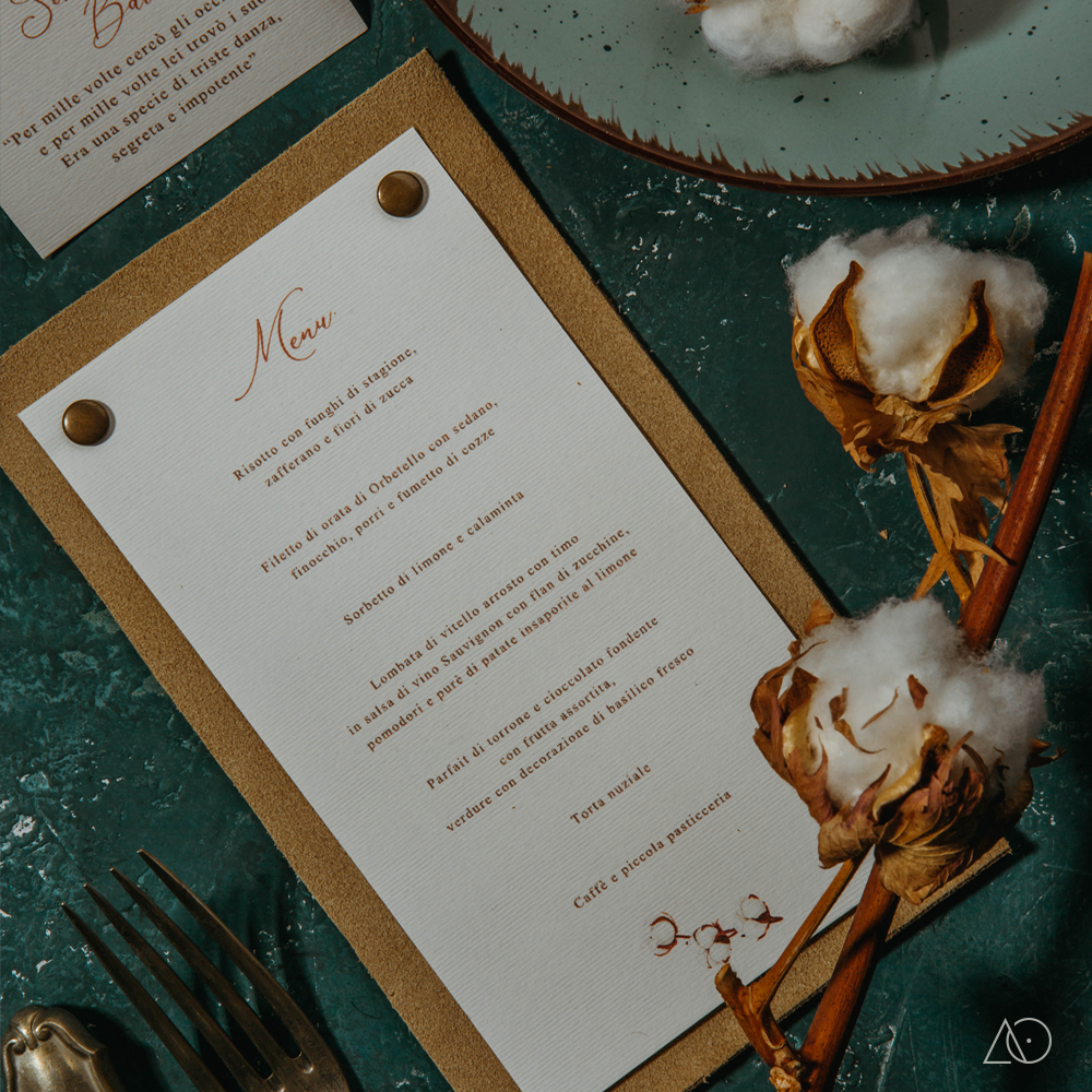 albedo partecipazione di matrimonio cotone menu